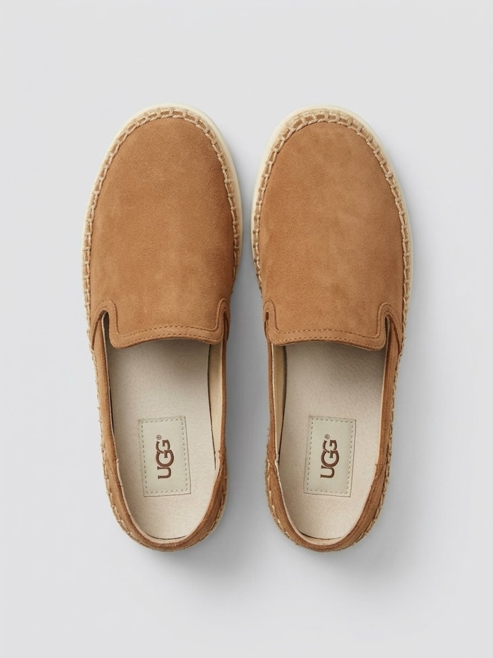 UGG Caleel Leather Slip-On Espadrille Mules